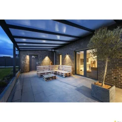 ENOLA ROUND M, single, zewnętrzna oprawa ścienna do nabudowania LED, kolor antracytowy (1003423) - SLV