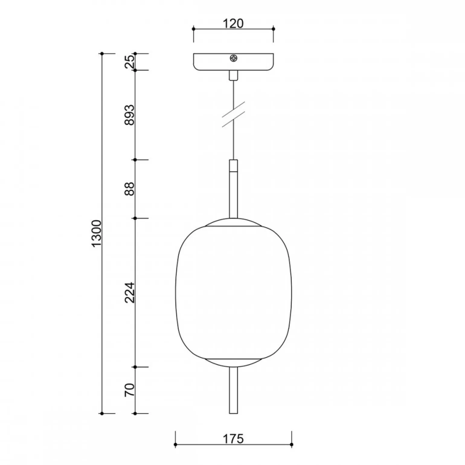 EPLI MINI biała sufitowa lampa wisząca (EM0111P0) - Ummo