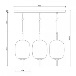 EPLI MINI 3L czarna potrójna sufitowa lampa wisząca (EM0322PL) - Ummo