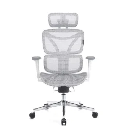 Ergonomiczny,regulowany fotel gamingowy Control Pro Biały (LV0657) - LVN SYSTEM