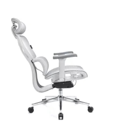 Ergonomiczny,regulowany fotel gamingowy Control Pro Biały (LV0657) - LVN SYSTEM