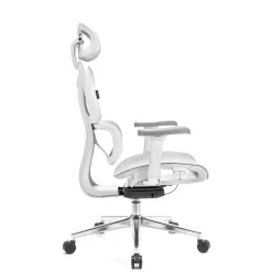 Ergonomiczny,regulowany fotel gamingowy Control Pro Biały (LV0657) - LVN SYSTEM