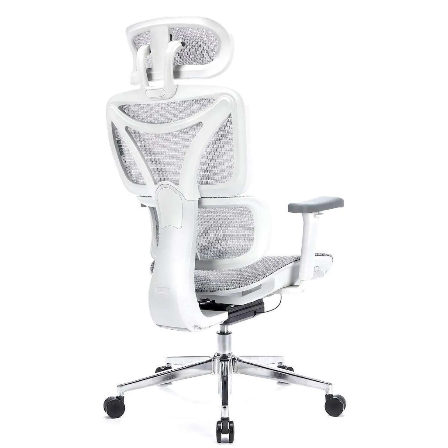 Ergonomiczny,regulowany fotel gamingowy Control Pro Biały (LV0657) - LVN SYSTEM