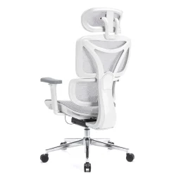 Ergonomiczny,regulowany fotel gamingowy Control Pro Biały (LV0657) - LVN SYSTEM