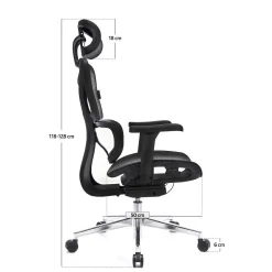 Ergonomiczny,regulowany fotel gamingowy Control Pro Czarny (LV0656) - LVN SYSTEM
