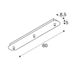 EUTRAC 3f łącznik wzdłużny biała