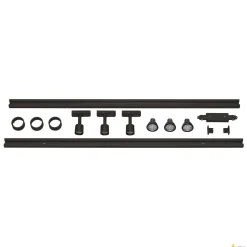 1-FAZOWY ZESTAW WYSOKONAPIĘCIOWY, trzypunktowy, LED GU10 51 mm, kolor czarny, 2x szyna wysokonapięciowa 1m, 3x głowica lampy Puri, łącznik wzdłużny, 2 zaślepki, 3x pierścień dekoracyjny, 3x źródło światła LED GU10 (143190) - SLV