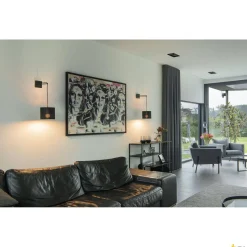 FENDA, abażur, okrągły, czarny/miedziany, Ø/W 30/20 cm (155592) - SLV