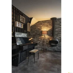 FENDA, lampa podłogowa, A60, kolor czarny, bez abażuru, maks. 40W (155490) - SLV