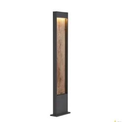 FLATT POLE 100, zewnętrzna lampa stojąca LED, 3000 K, IP65, kolor antracytowy/brązowy (1002959) - SLV