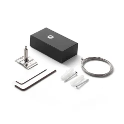 FLUO Czarny (FLUO_KIT_SINGLE_STEEL_CABLE_2_MT_+_BK_CEILING_CUP) - Ideal Lux