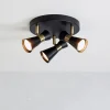 FOLIE Ceiling Round 3L Black/Antique Brass (108626) Markslojd