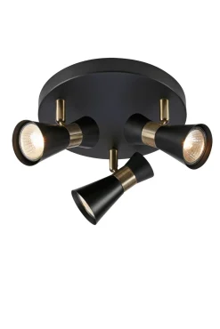 FOLIE Ceiling Round 3L Black/Antique Brass (108626) Markslojd