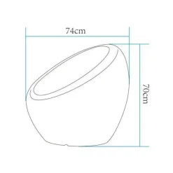 Fotel ogrodowy PARTY LED RGBW 16 kolorów 74 cm (ES-SF002) - Step into Design