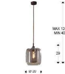 Fox lampa wisząca 1L (653608) - Schuller