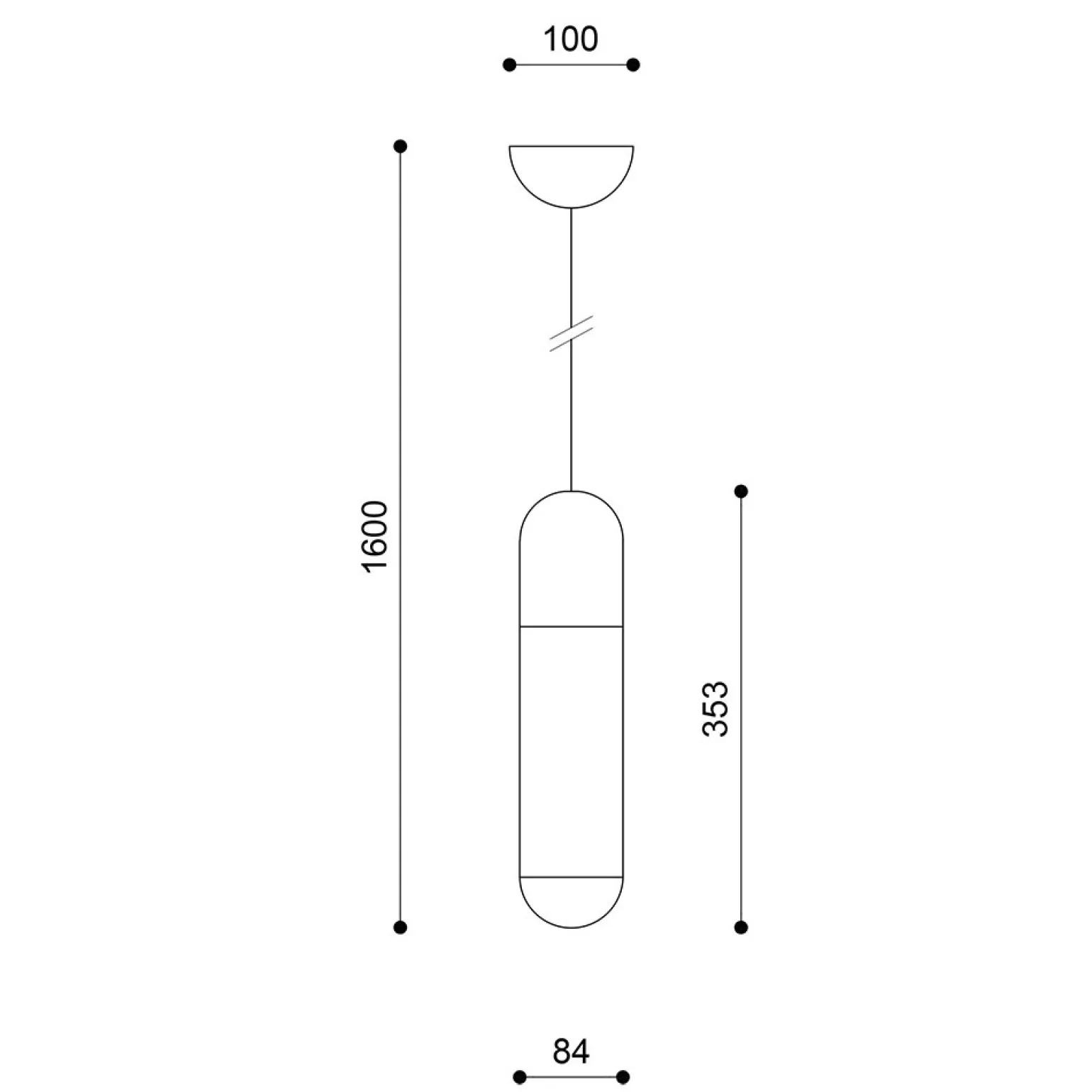 FUNSUI A granatowa sufitowa lampa wisząca (FNA11313P0) - Ummo