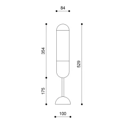 FUNSUI ST biała lampa stołowa (FNS111P1) - Ummo