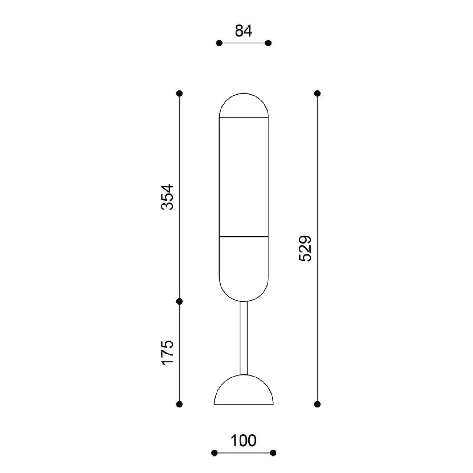 FUNSUI ST czarna lampa stołowa (FNS122P1) - Ummo