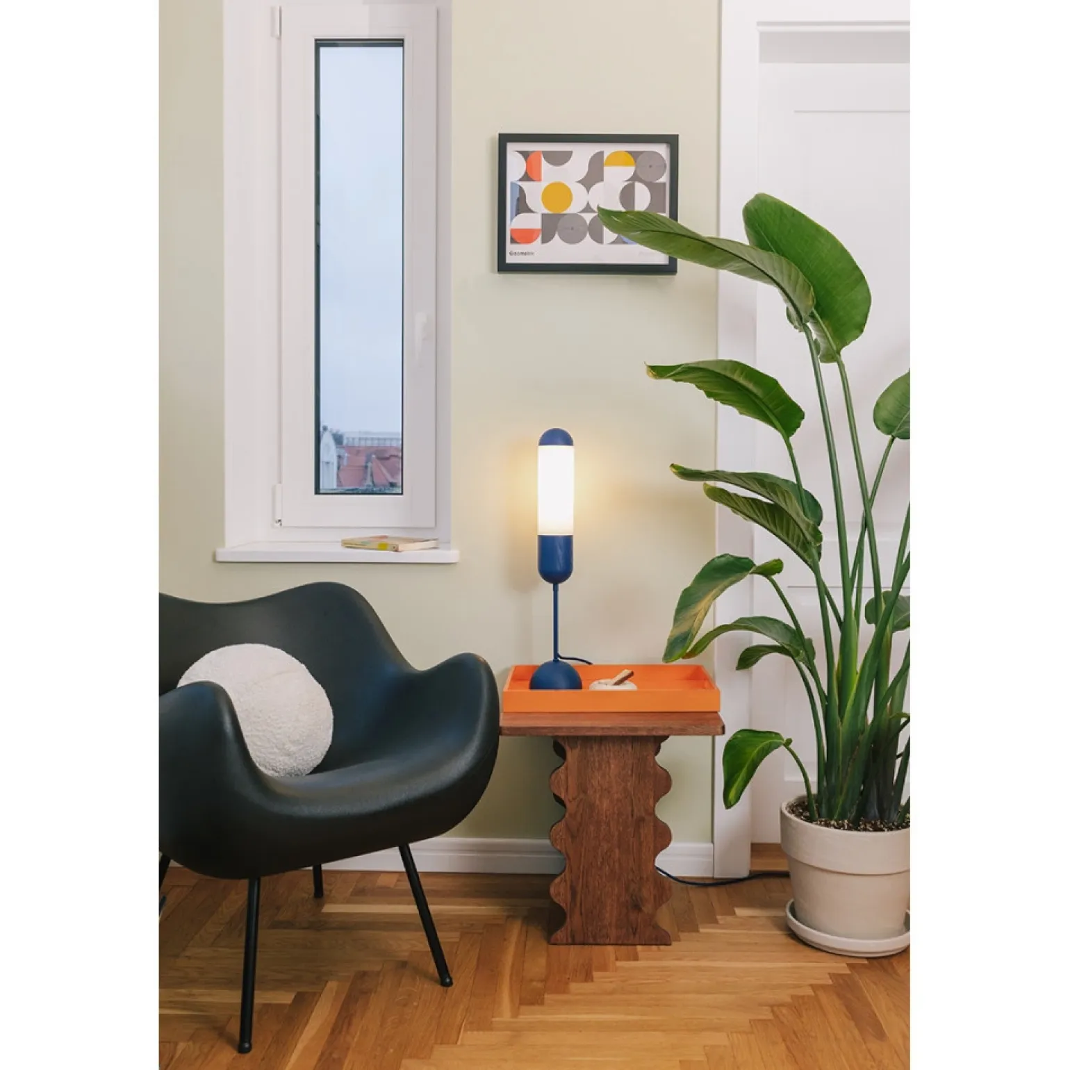 FUNSUI ST czarna lampa stołowa (FNS122P1) - Ummo