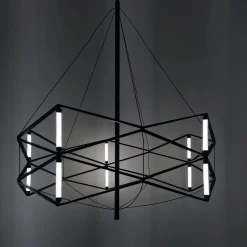 Geometryczna czarna lampa wisząca SPACE 60 cm (ST-9858 P/S black) - Step into Design
