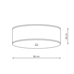 Girona plafon szary 80cm (LP-2190/6C-80 GRY) - Light Prestige