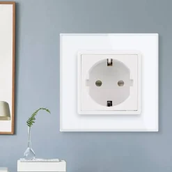 Gniazdo elektryczne 16 A z zielonym panelem szklanym (VL-W01EU-68) LIVOLO