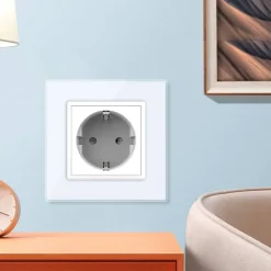 Gniazdo elektryczne 16 A z zielonym panelem szklanym (VL-W01EU-68) LIVOLO