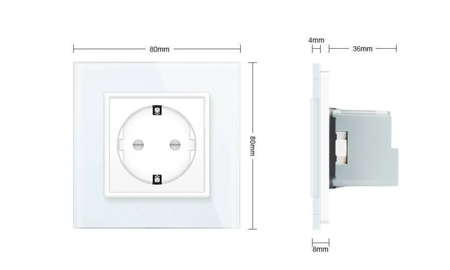 Gniazdo elektryczne 16 A z różowym panelem szklanym (VL-W01EU-67) LIVOLO
