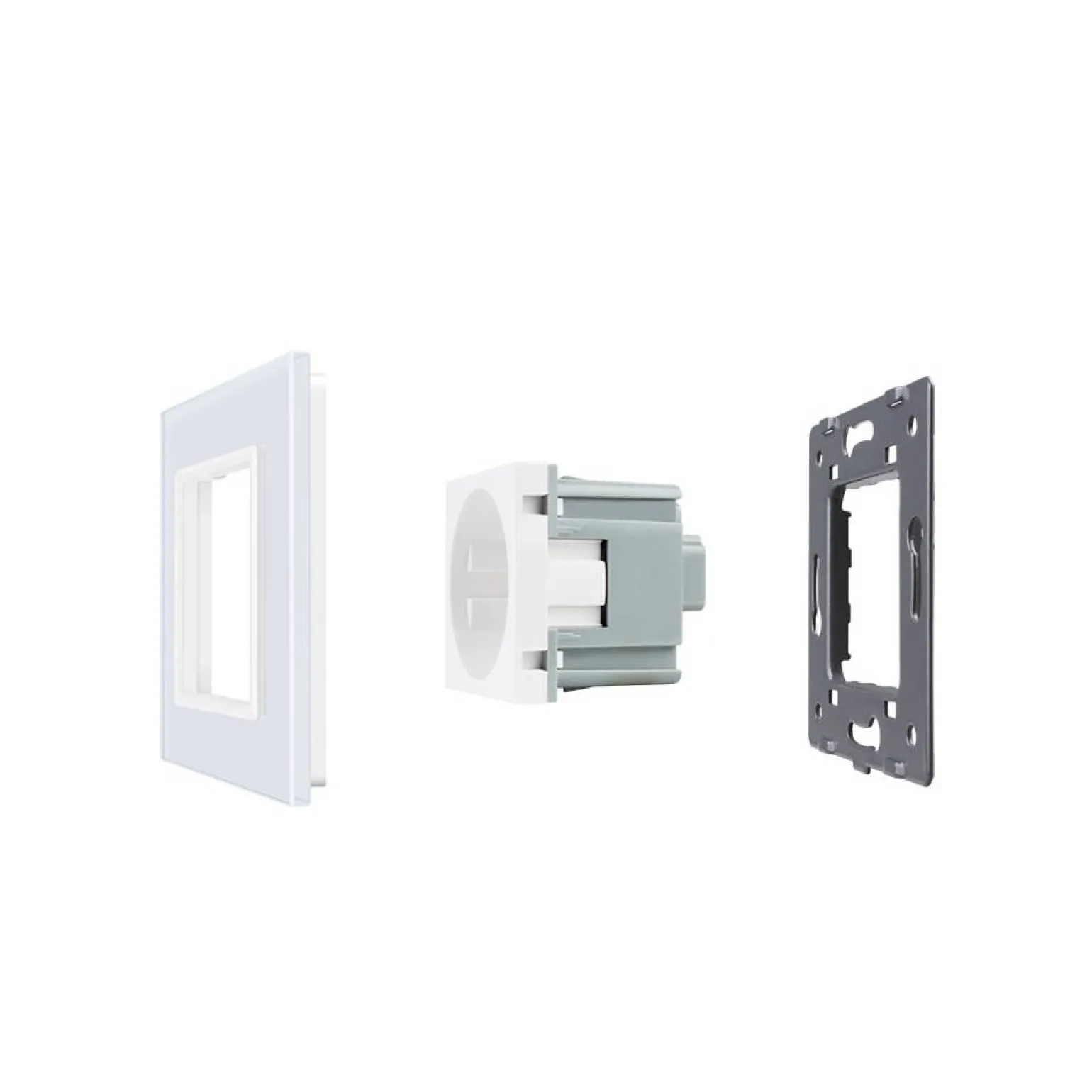 Gniazdo elektryczne 16 A z różowym panelem szklanym (VL-W01EU-67) LIVOLO