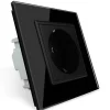 Gniazdo elektryczne 16 A z czarnym panelem szklanym (VL-W01EU-62) LIVOLO