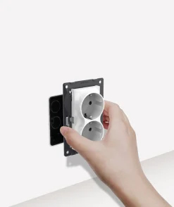 GNIAZDO ELEKTRYCZNE PODWÓJNE do pojedynczej puszki (VL-71EU2-61) - Livolo