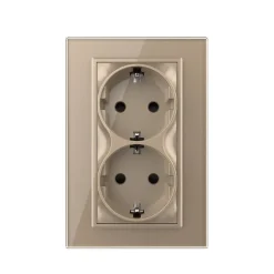 GNIAZDO ELEKTRYCZNE PODWÓJNE do pojedynczej puszki (VL-71EU2-63) - Livolo