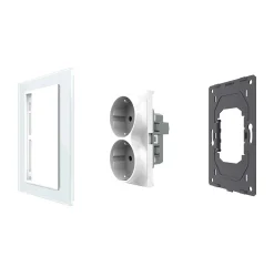 GNIAZDO ELEKTRYCZNE PODWÓJNE do pojedynczej puszki (VL-71EU2-63) - Livolo