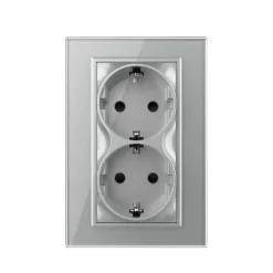 GNIAZDO ELEKTRYCZNE PODWÓJNE do pojedynczej puszki (VL-71EU2-64) - Livolo