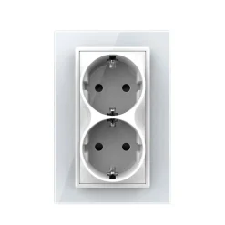 GNIAZDO ELEKTRYCZNE PODWÓJNE do pojedynczej puszki (VL-71EU2-62) - Livolo