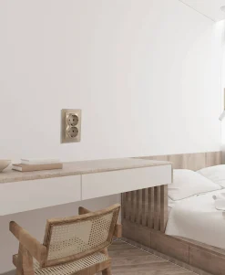 GNIAZDO ELEKTRYCZNE PODWÓJNE do pojedynczej puszki (VL-71EU2-62) - Livolo