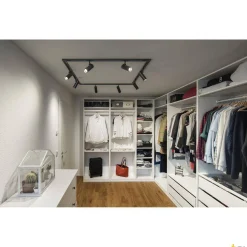 HELIA 50, reflektor do szyny 1-fazowej wysokonapięciowej, LED, 3000K, kolor czarny, 35°, z adapterem 1-fazowym (143580) - SLV