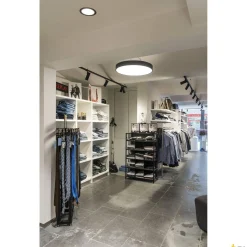 HELIA 50, reflektor do szyny 1-fazowej wysokonapięciowej, LED, 3000K, kolor czarny, 35°, z adapterem 1-fazowym (143580) - SLV