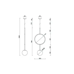 ISUULLA A biała sufitowa lampa wisząca (ISA111P0) - Ummo