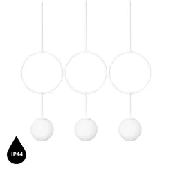 ISUULLA C biała potrójna lampa sufitowa z podwyższoną szczelnością IP44 (ISC311PS0) - Ummo