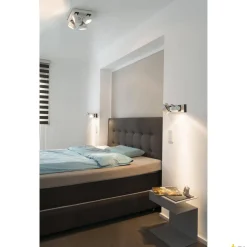 KALU, lampa ścienna i sufitowa, dwupunktowa, LED, 3000K, biała/czarna, 60° (1000130) - SLV