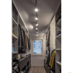 KALU TRACK, spot do szyny wysokonapięciowej 1-fazowej, 3000K, LED, kolor biały, z adapterem 1-fazowym (143731) - SLV