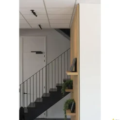 KARPO, lampa wpuszczana, jednopunktowa, LED, 3000K, kolor czarny, płaska rozeta, 7,5W (152380) - SLV