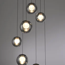 Kaskadowa lampa na pilota, z regulacją światła i wysokości SZARA (2587-15) - Paul Neuhaus