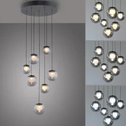 Kaskadowa lampa na pilota, z regulacją światła i wysokości SZARA (2587-15) - Paul Neuhaus