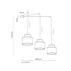 Kaskadowa lampa wisząca DUO JUTA MIX 3 (3140) - TK Lighting