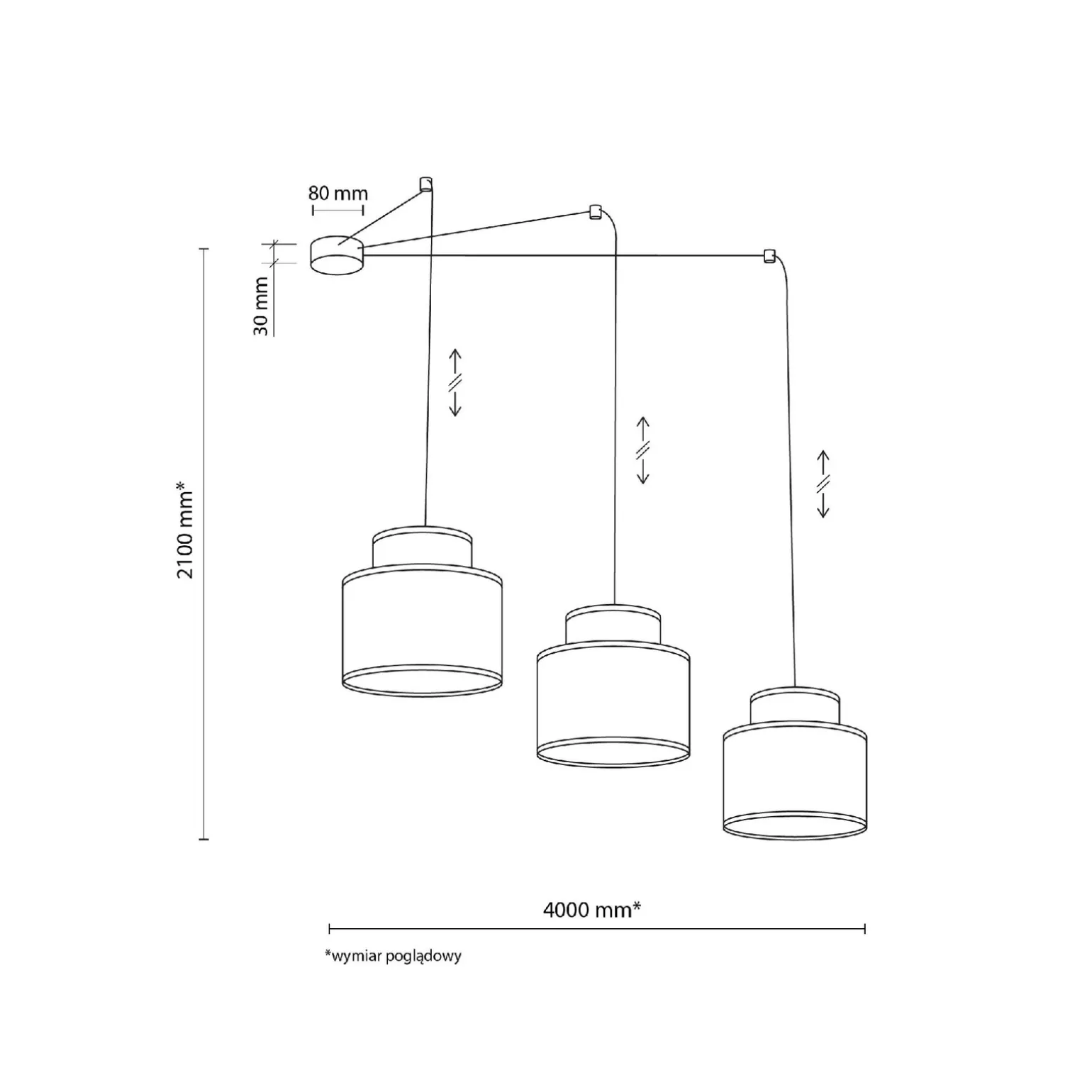 Kaskadowa lampa wisząca DUO JUTA MIX 3 (3140) - TK Lighting