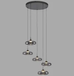 Kaskadowa lampa z płynną regulacją wysokości POSH SZARA (15694-15) - Paul Neuhaus