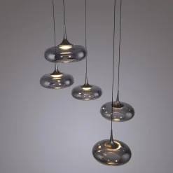 Kaskadowa lampa z płynną regulacją wysokości POSH SZARA (15694-15) - Paul Neuhaus