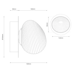 Kinkiet / lampa sufitowa BOLLA GOLD 3W LED (ML1430) - Milagro
